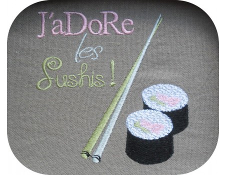 Motif de broderie machine sushis