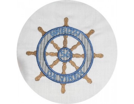 Motif de broderie barre de bateau