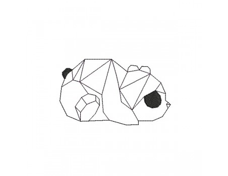 Motif de broderie machine panda origami
