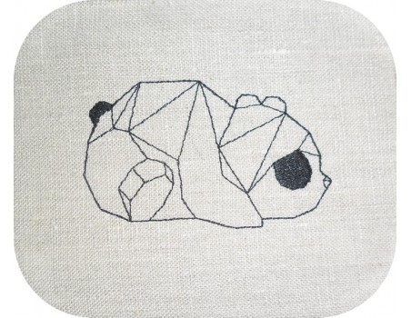 Motif de broderie machine panda origami