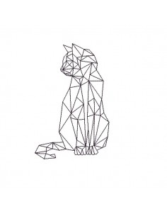Motif de broderie machine chat origami