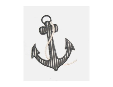 Motif de broderie ancre marine