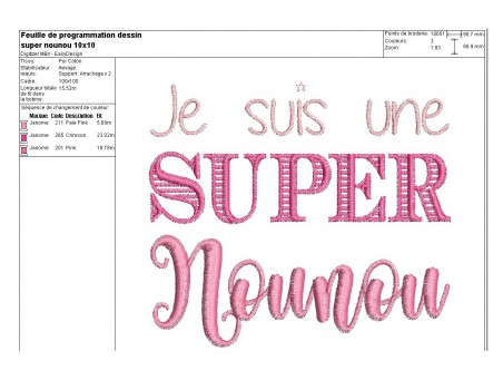 Embroidery design super teacher