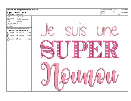 Embroidery design super teacher