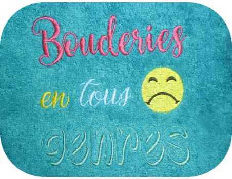Embroidery design text kisses