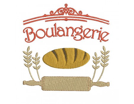 Motif de broderie machine boulangerie