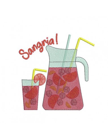 Motif de broderie machine sangria