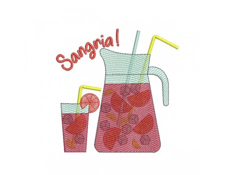 Motif de broderie machine sangria