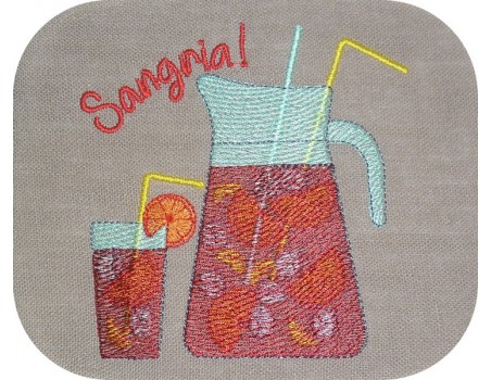 Motif de broderie machine sangria