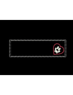 Motif de broderie machine coeur pattes