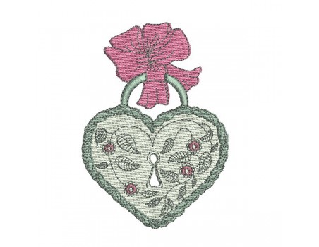 Instant download machine embroidery  heart quilting