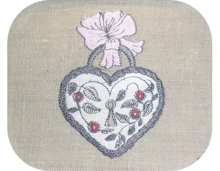 Instant download machine embroidery  heart quilting