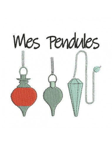 Motif de broderie pendules