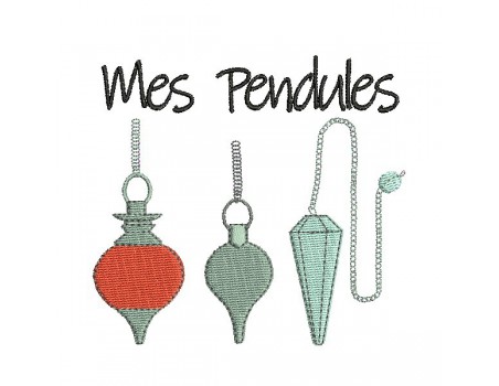 Motif de broderie pendules