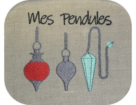 Motif de broderie pendules