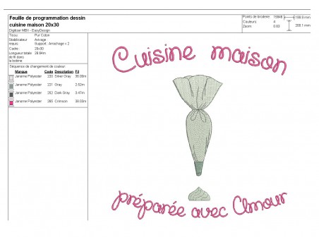 Instant download machine embroidery kitchen home made