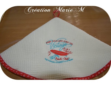 Motif de broderie machine vintage surf