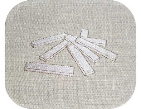 Motif de broderie machine  jeu  de planchettes en bois