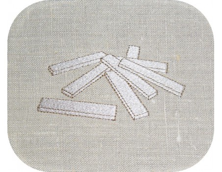 Motif de broderie machine  jeu  de planchettes en bois