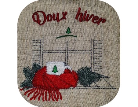 Motif de broderie machine doux hiver