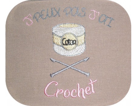 Motif de broderie machine crochet