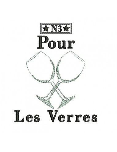 motif de broderie verres