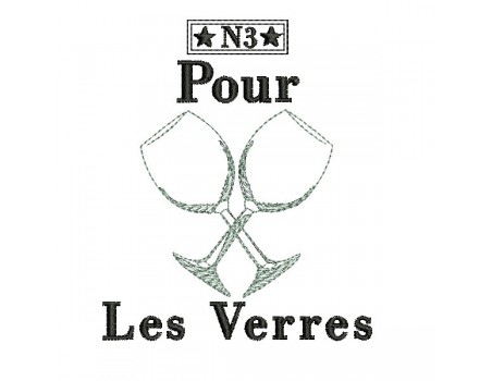 motif de broderie verres