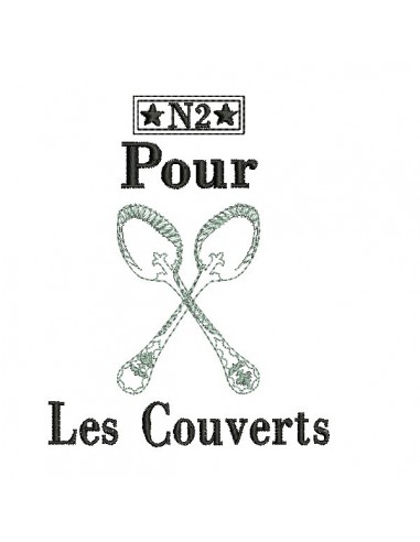 motif de broderie couverts