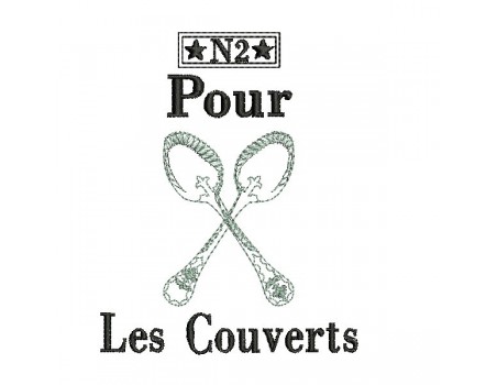 motif de broderie couverts