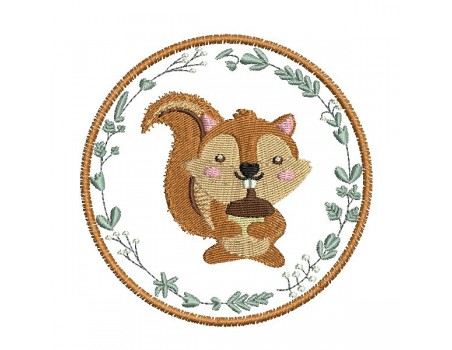 Instant download machine embroidery raccoon