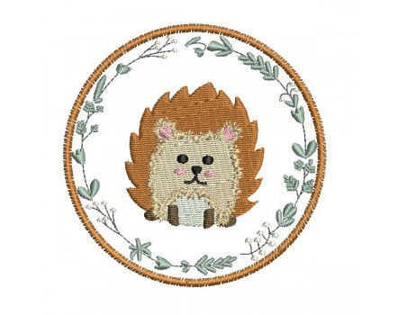 Instant download machine embroidery raccoon