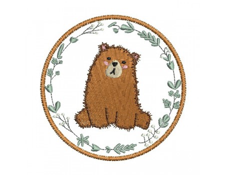 Instant download machine embroidery raccoon