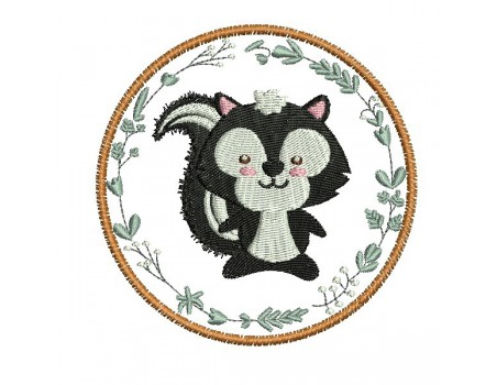 Instant download machine embroidery raccoon