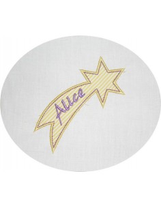 Motif de broderie étoile filante