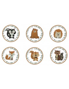 Motif de broderie machine série animaux