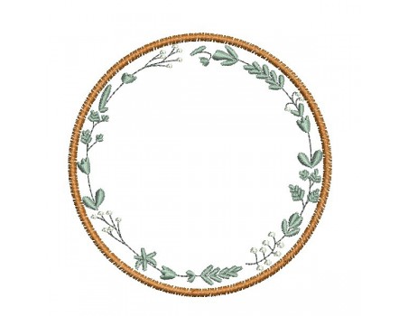 Motif de broderie machine cadre forêt