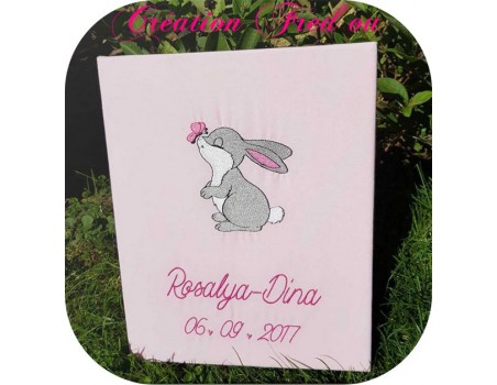 Motif de broderie machine petit lapin