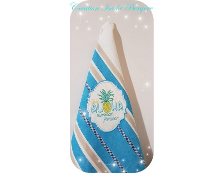 Motif de broderie machine  ananas aloha