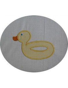 Motif de broderie bouée canard