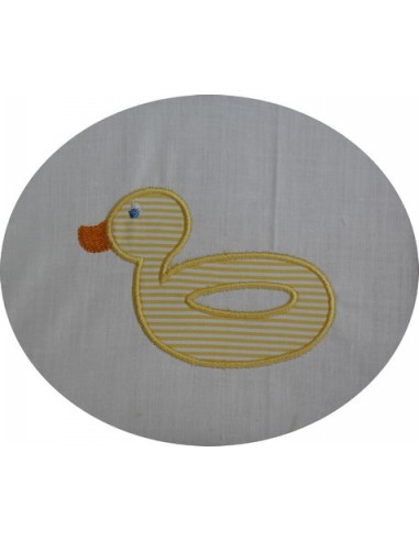 Motif de broderie bouée canard