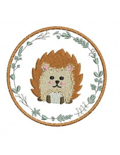 Motif de broderie machine  hérisson