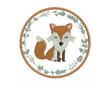 Motif de broderie machine  renard