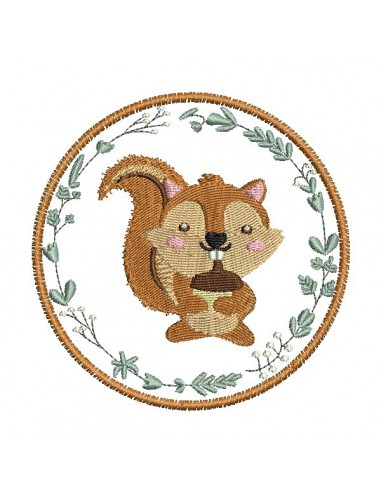 Instant download machine embroidery Squirrel