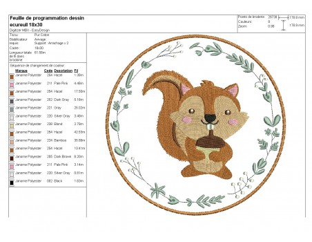 Instant download machine embroidery Squirrel