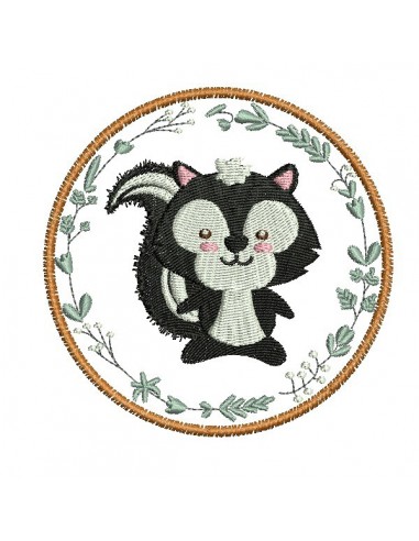 Instant download machine embroidery Polecat