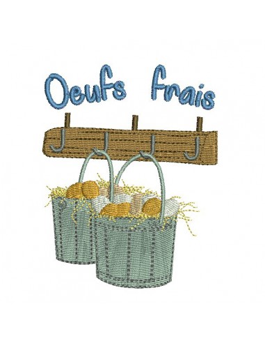 Motif de broderie machine oeufs frais