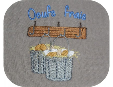 Motif de broderie machine oeufs frais