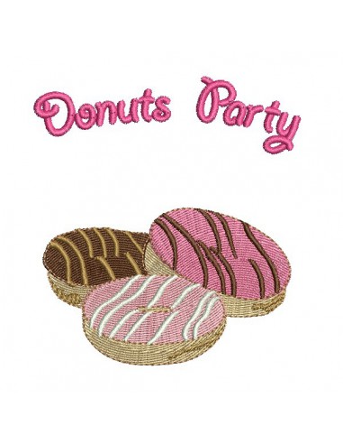 Motif de broderie machine donuts