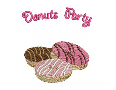 Motif de broderie machine donuts