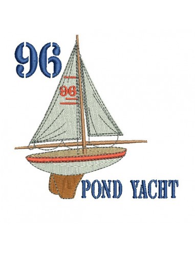 Instant download machine embroidery sailboat